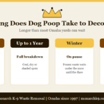 Infographic: how long dog poop takes to decompose, from nine weeks to a year - Monarch K-9, Omaha NE.